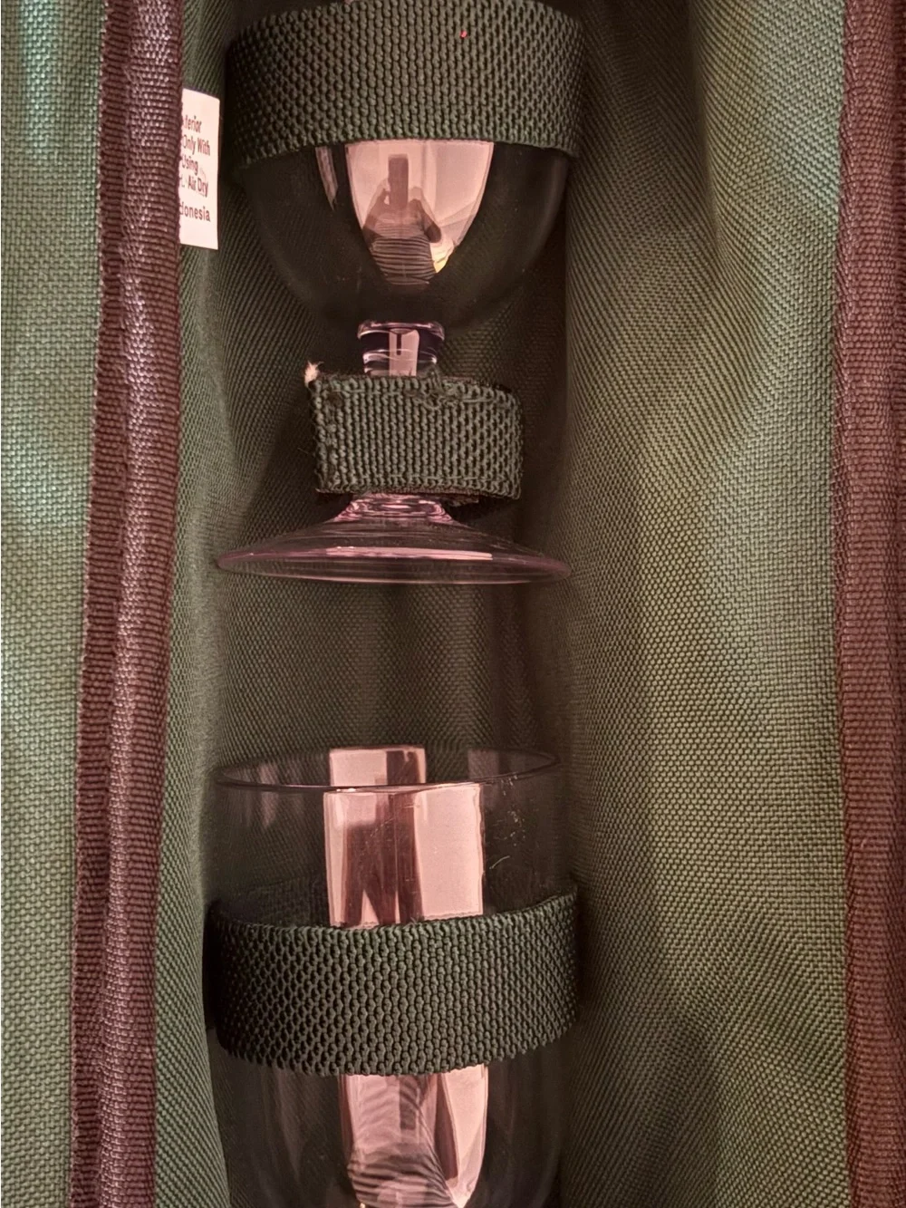 Picnic Time Green Insulated Wine  Cooler Bag with Accessories